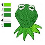 Sesame Street Kermit the Frog 05 Embroidery Design